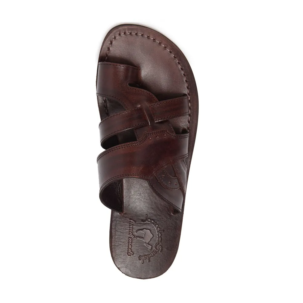 Aron - Leather Lightweight Sandal | Brown