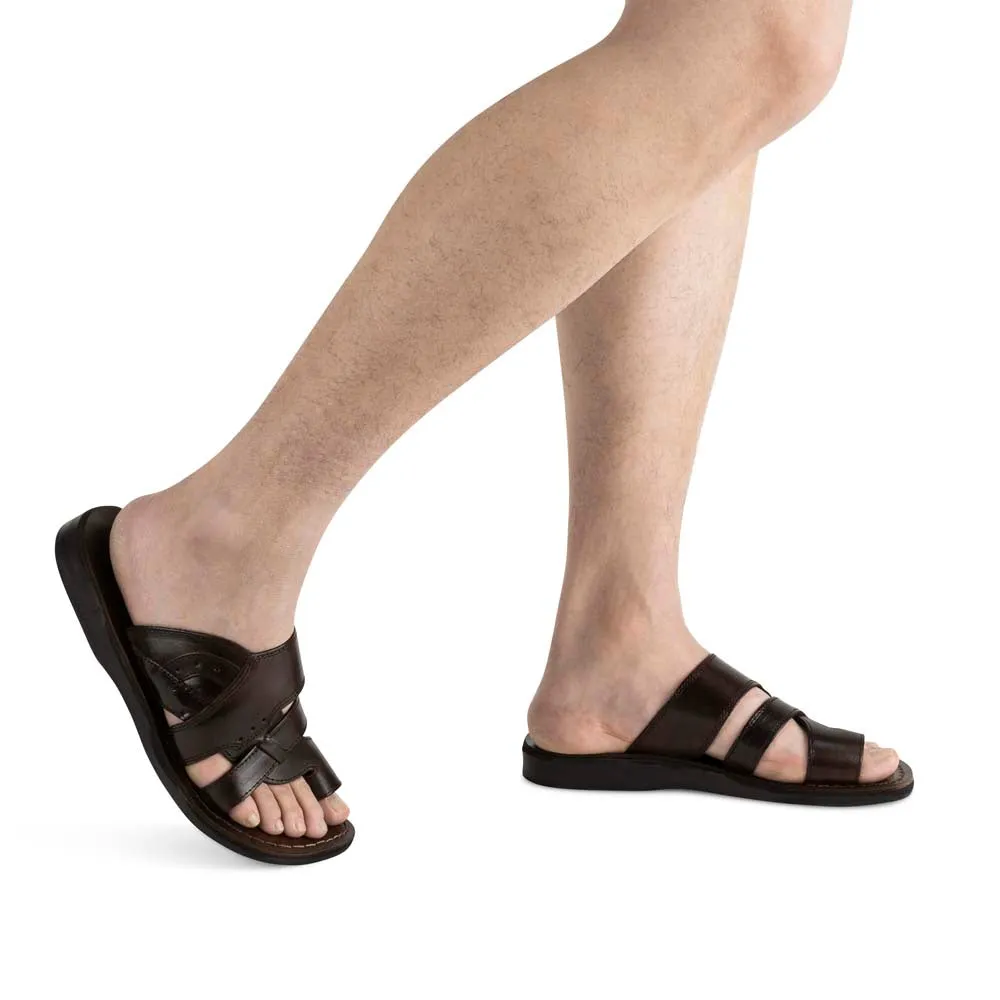 Aron - Leather Lightweight Sandal | Brown