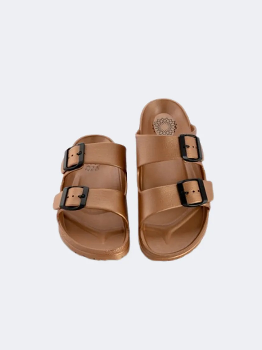 Ateneo Women Beach Slippers Rose Gold