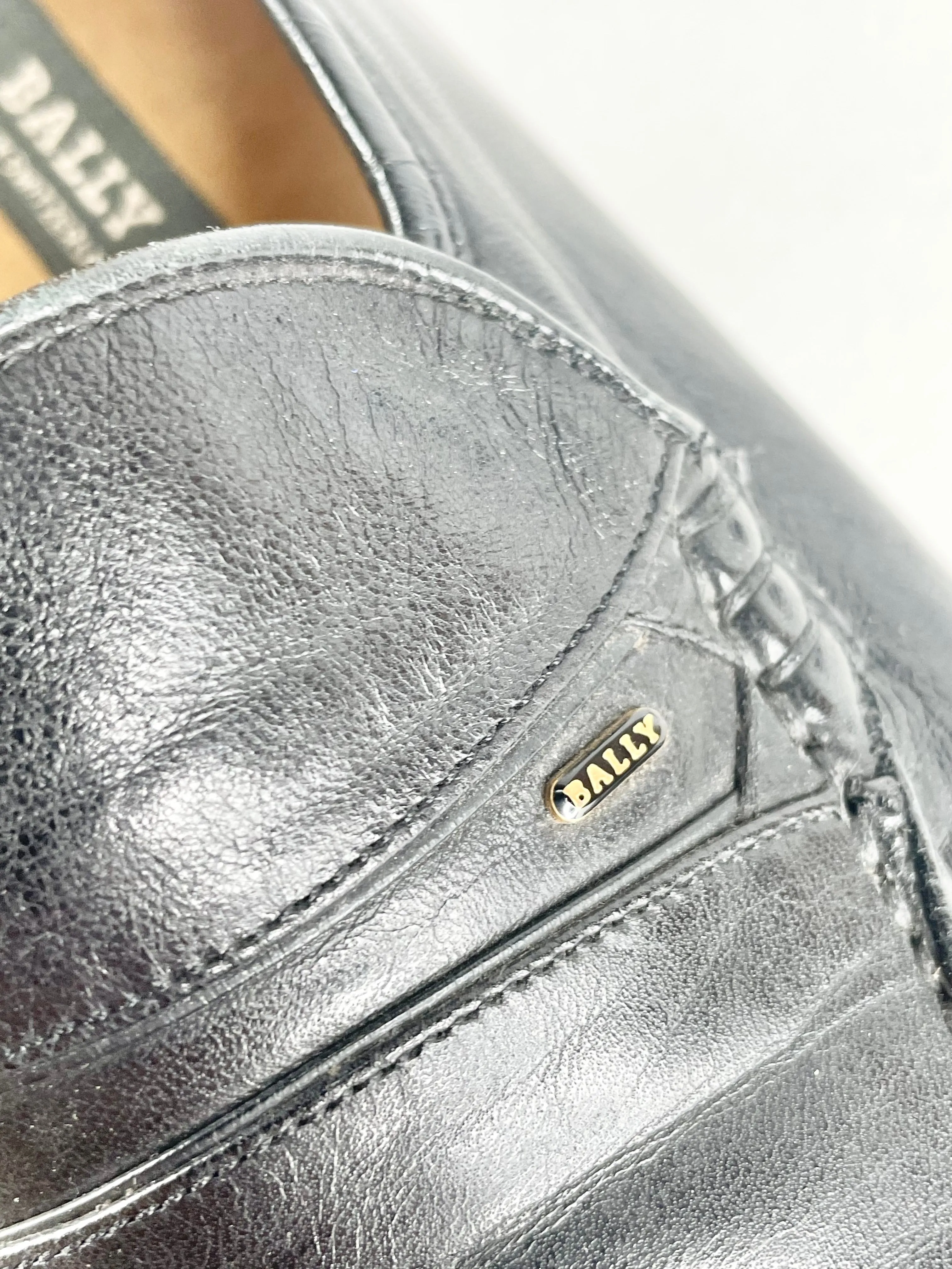 Bally Parawet Black Leather Loafers - 8 D