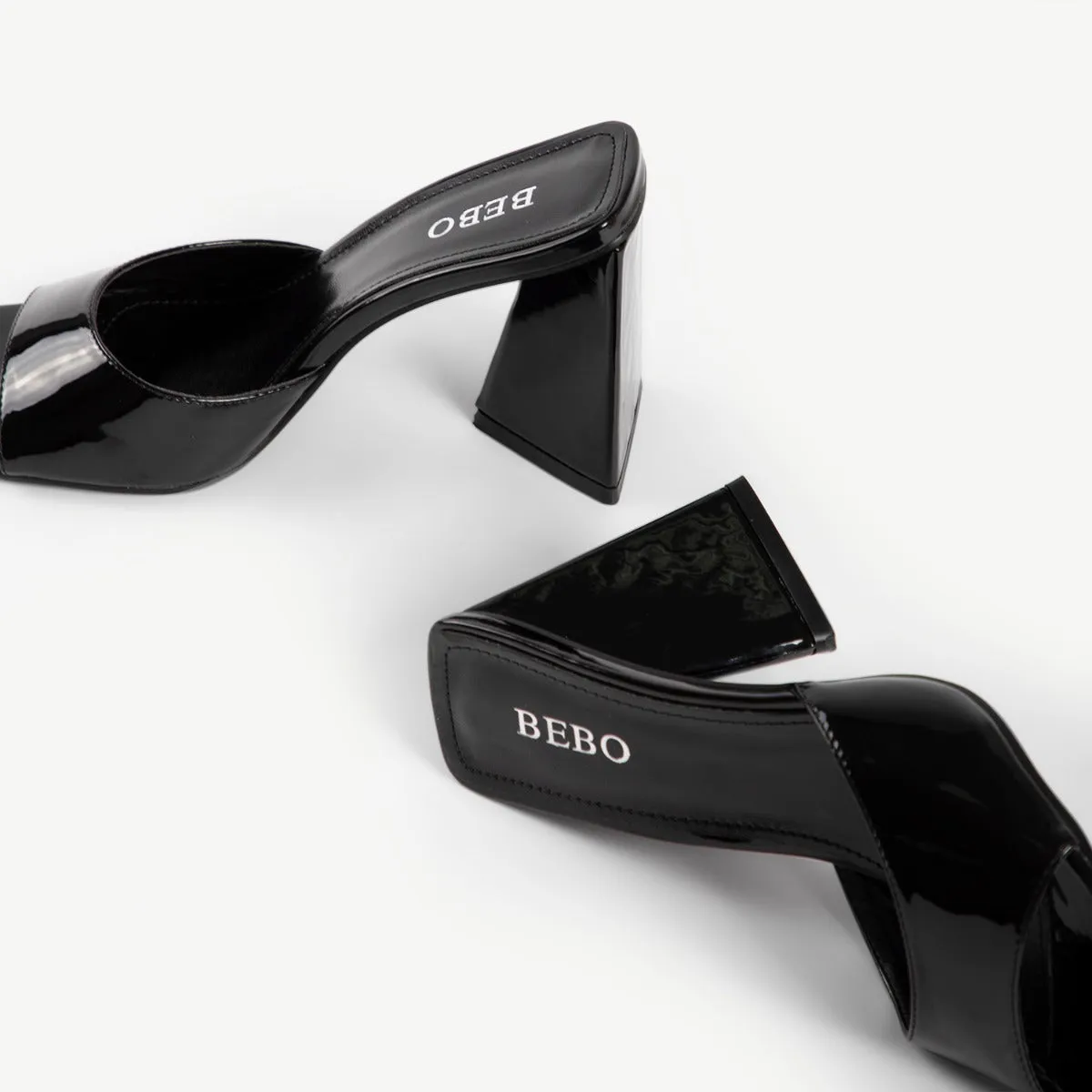 BEBO Kyrah Heeled Mule in Black