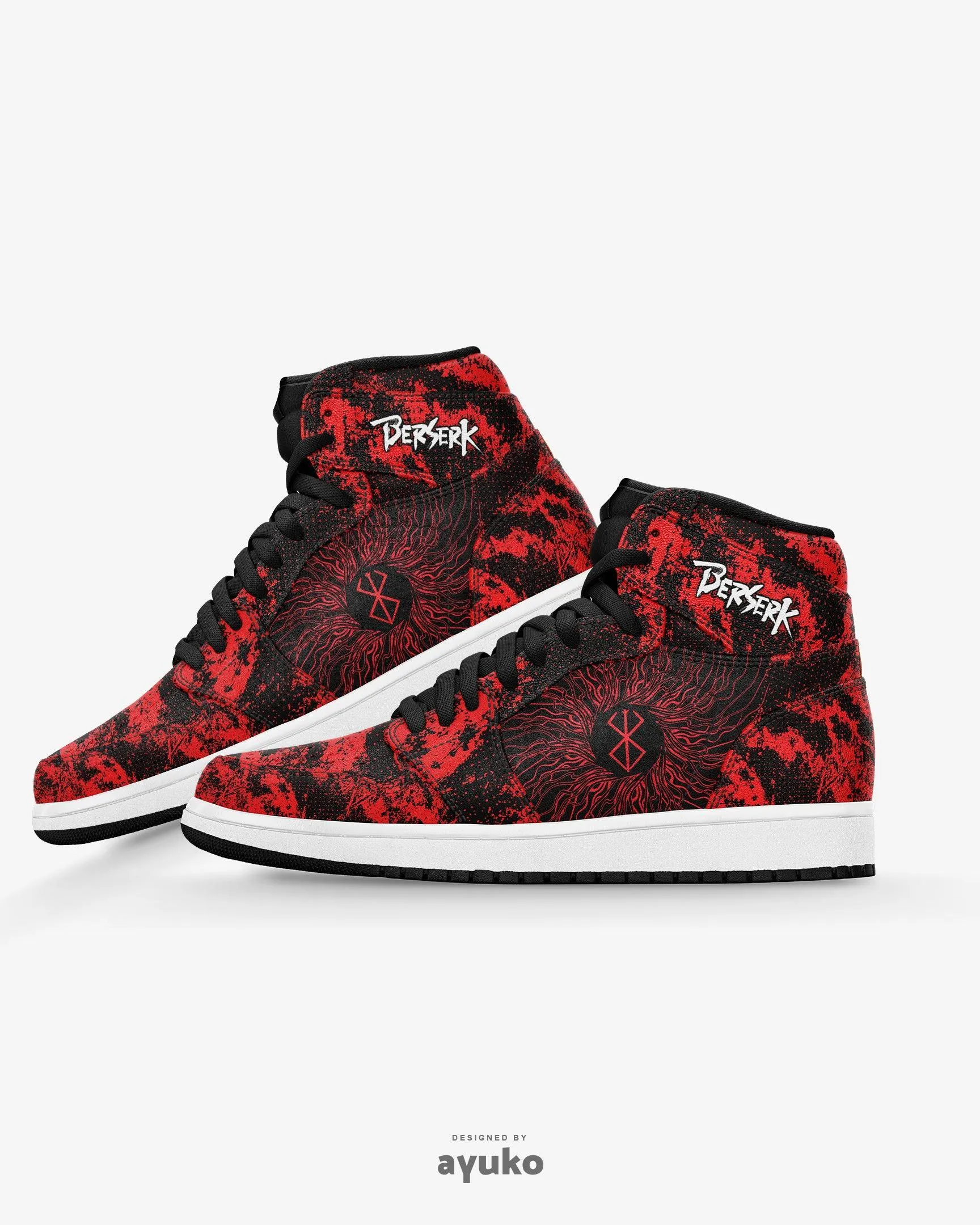 Berserk Blood Splatter Air JD1 Mid Anime Shoes