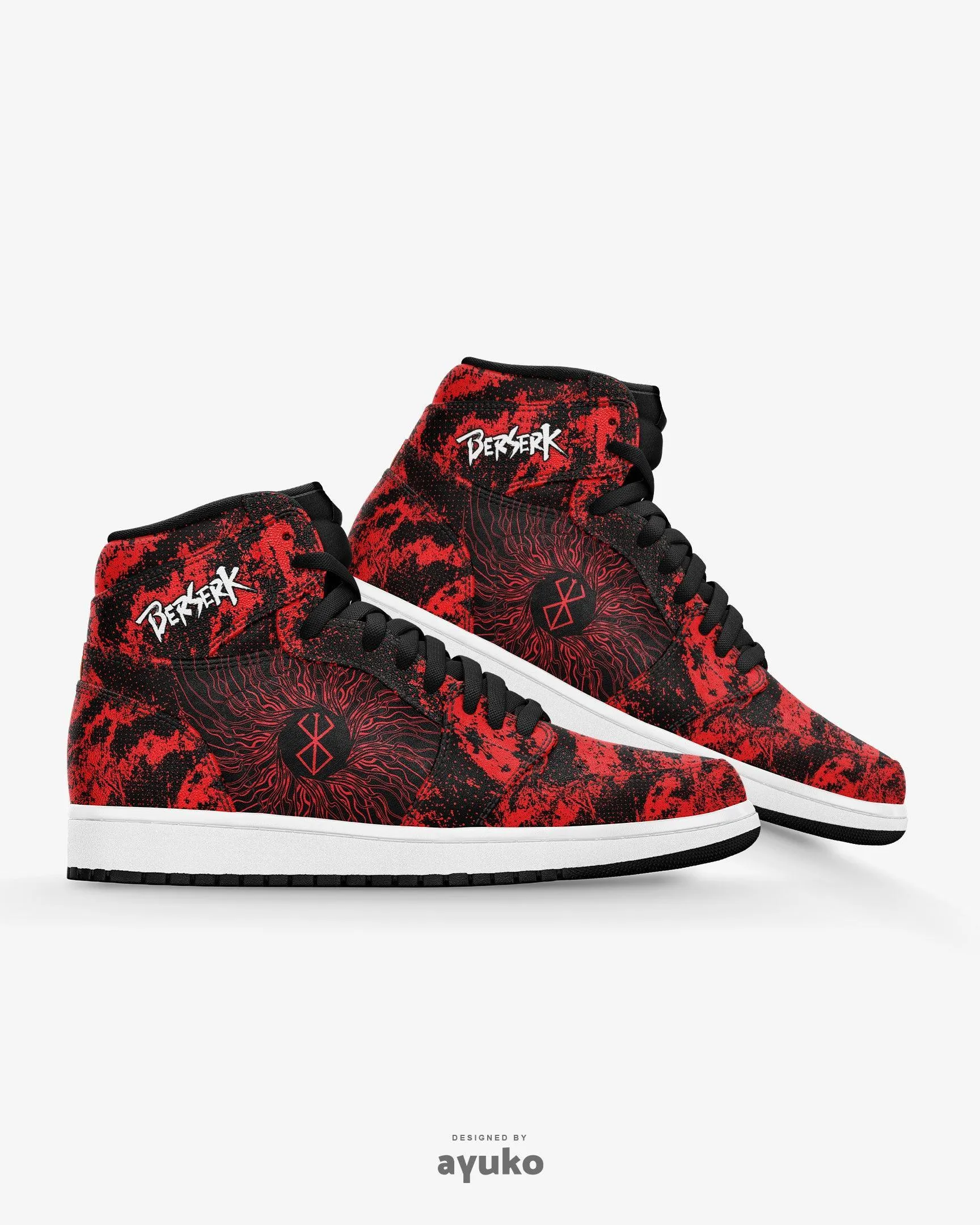 Berserk Blood Splatter Air JD1 Mid Anime Shoes