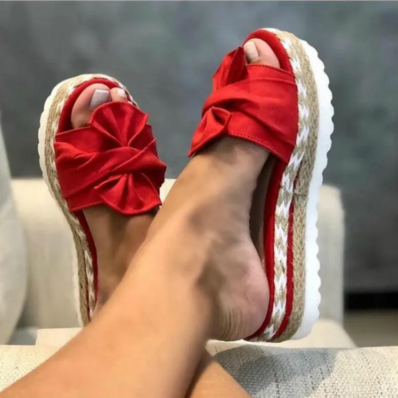 Bow Tie Peep Toe Sandals