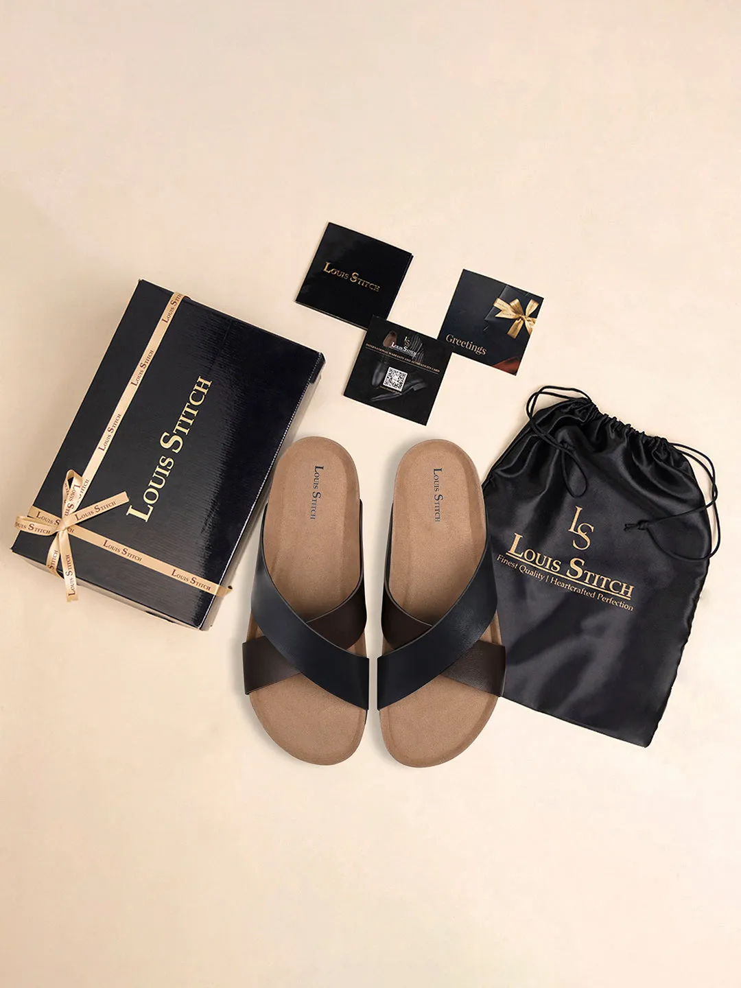 Brunette Brown Lightweight Cross Strap Casual Slip-on Cork Sandal