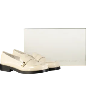 Charles & Keith Cream Hettie Metallic Buckle Strap Loafers UK 6 EU 39 👠