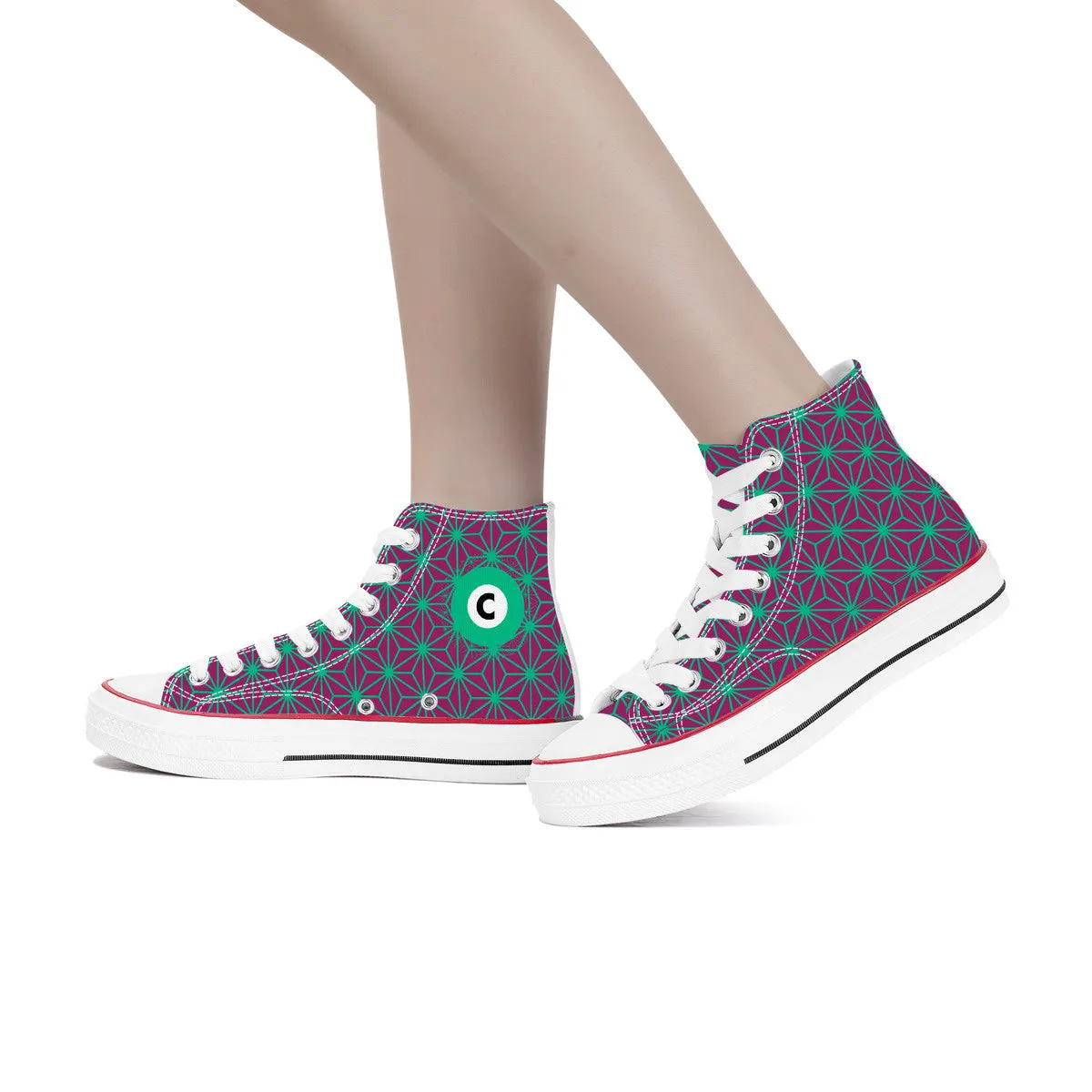 Chiyoda Line High Top Canvas Shoes