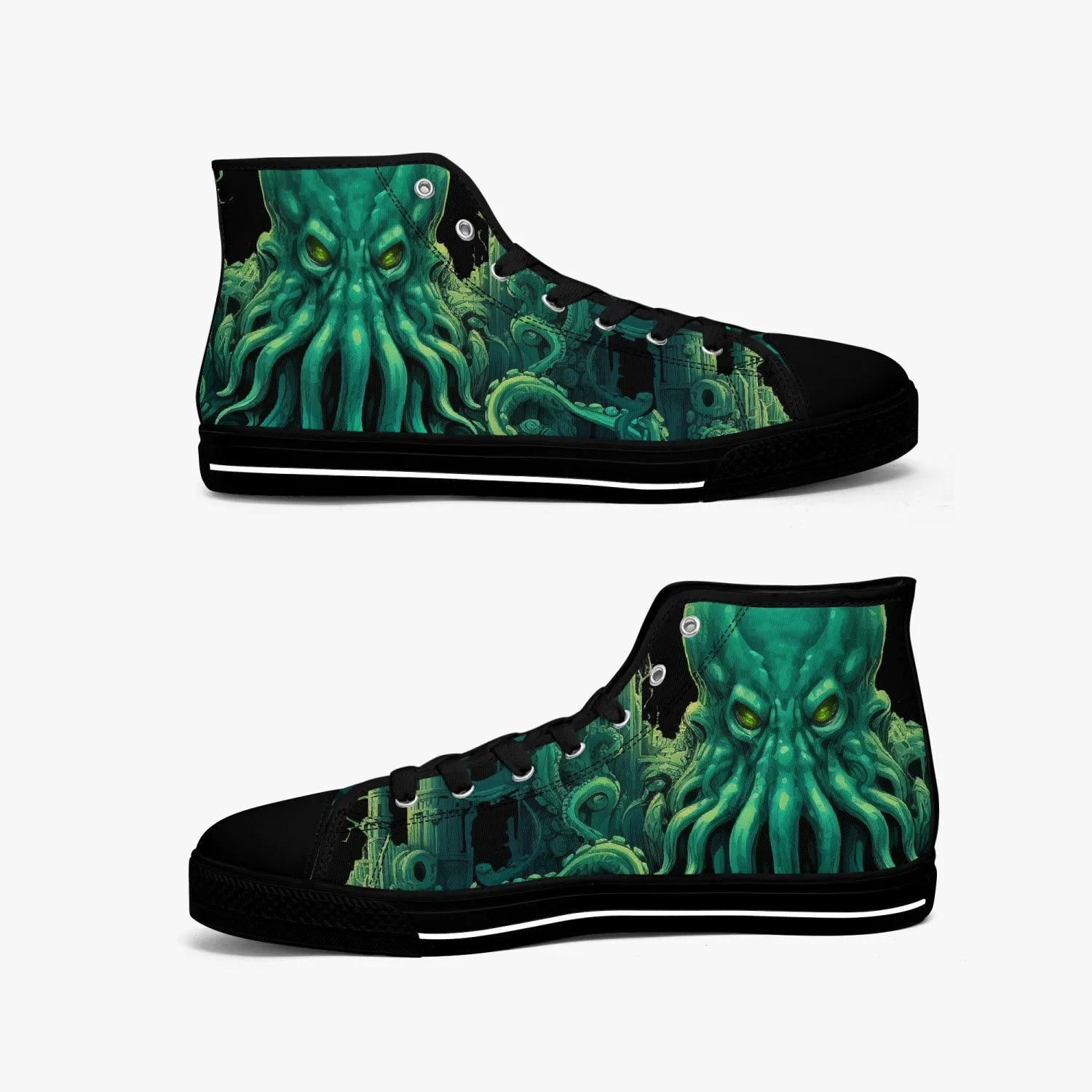 Cthulhu Hi Top Sneakers - HP Lovecraft Sea Monster Shoes (JPSNCTHULHU)