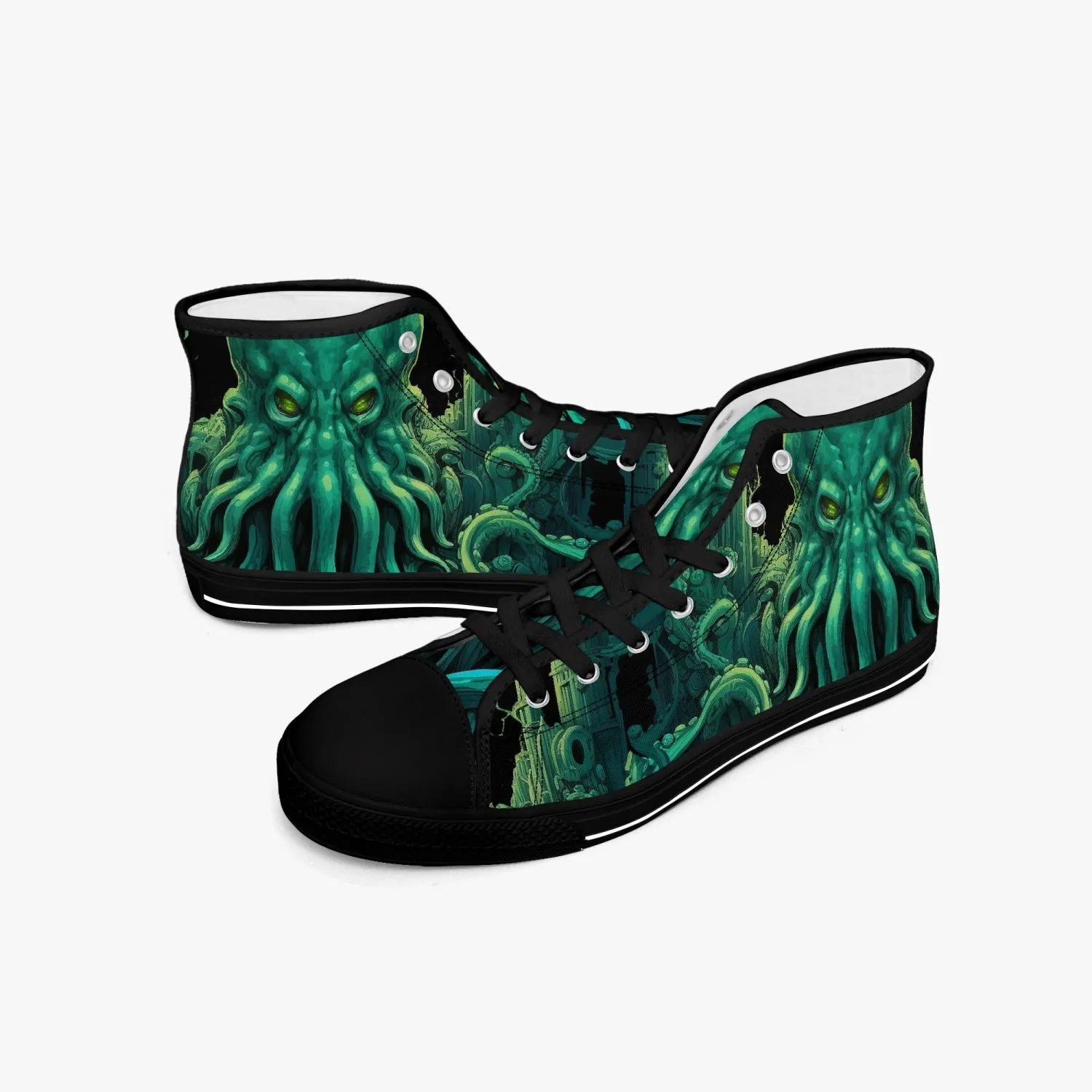 Cthulhu Hi Top Sneakers - HP Lovecraft Sea Monster Shoes (JPSNCTHULHU)