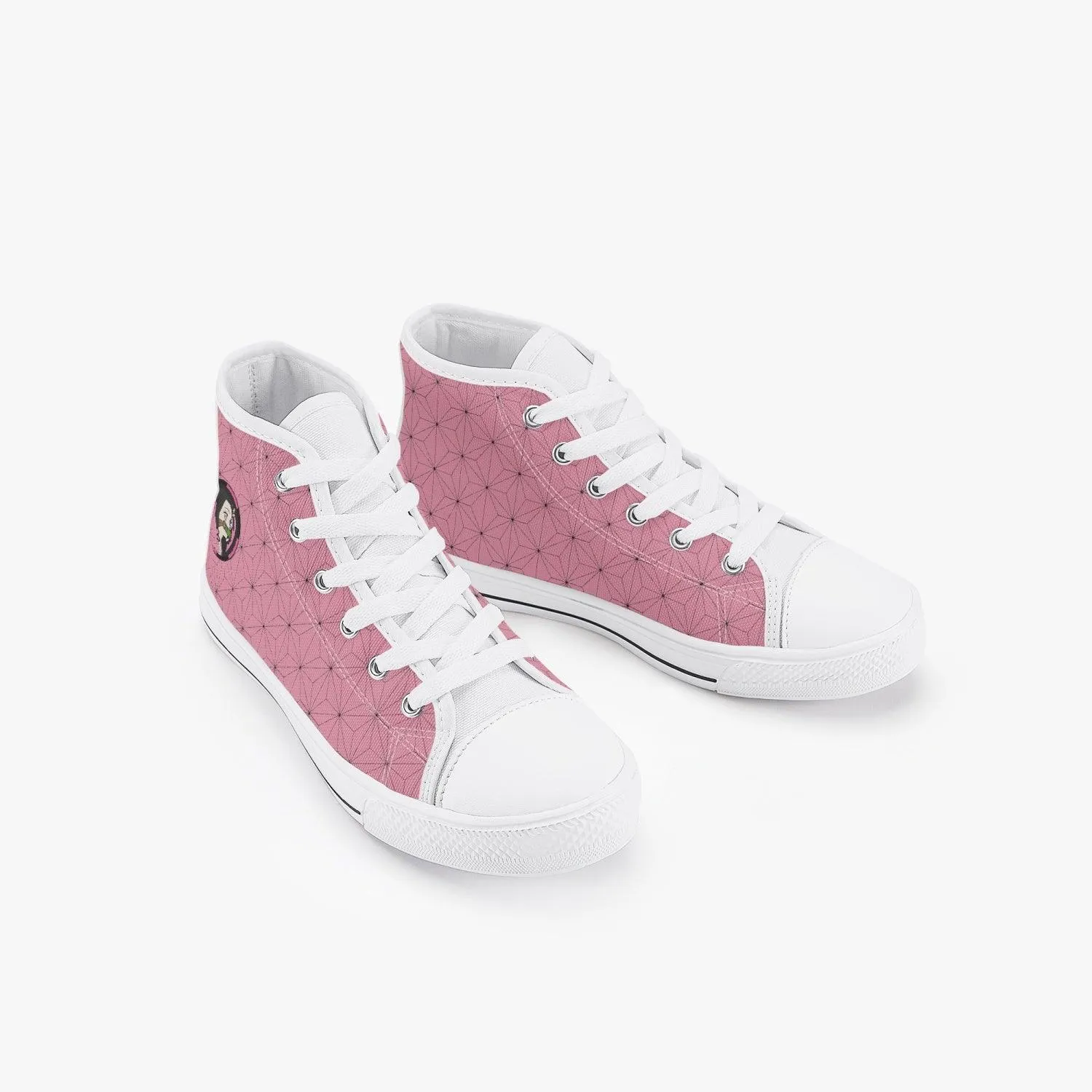 Demon Slayer Nezuko Kamado Kid’s High-Top Canvas Anime Shoes