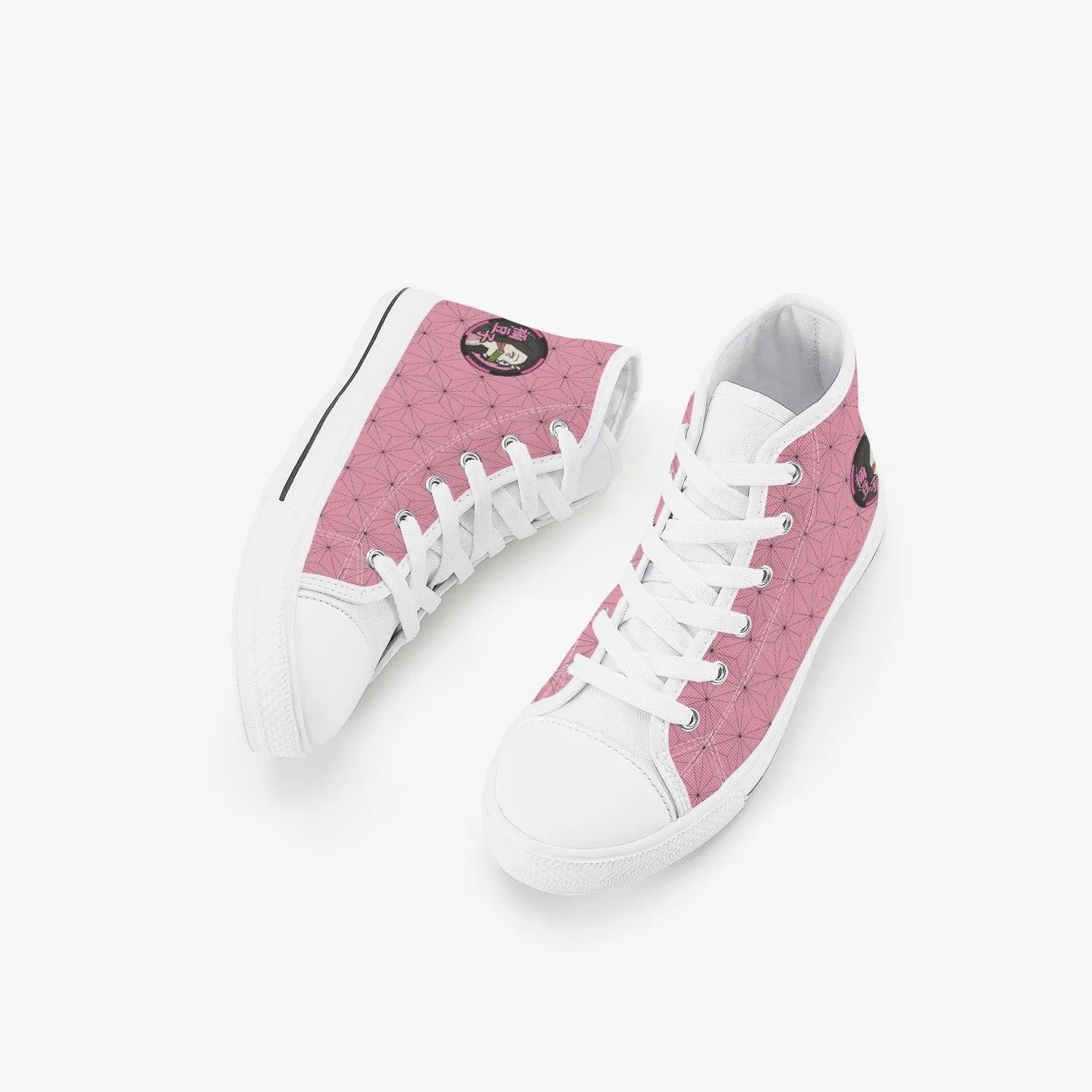 Demon Slayer Nezuko Kamado Kid’s High-Top Canvas Anime Shoes
