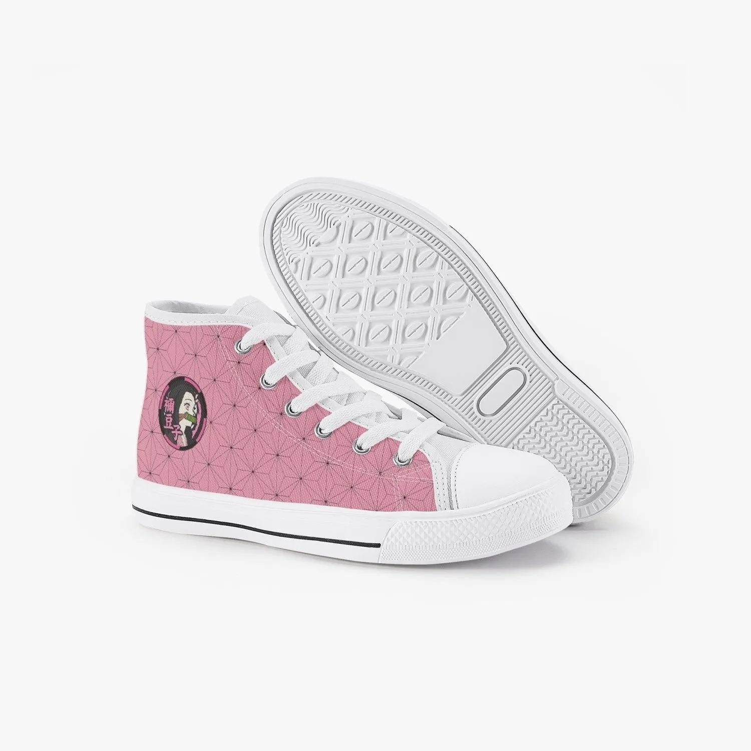 Demon Slayer Nezuko Kamado Kid’s High-Top Canvas Anime Shoes