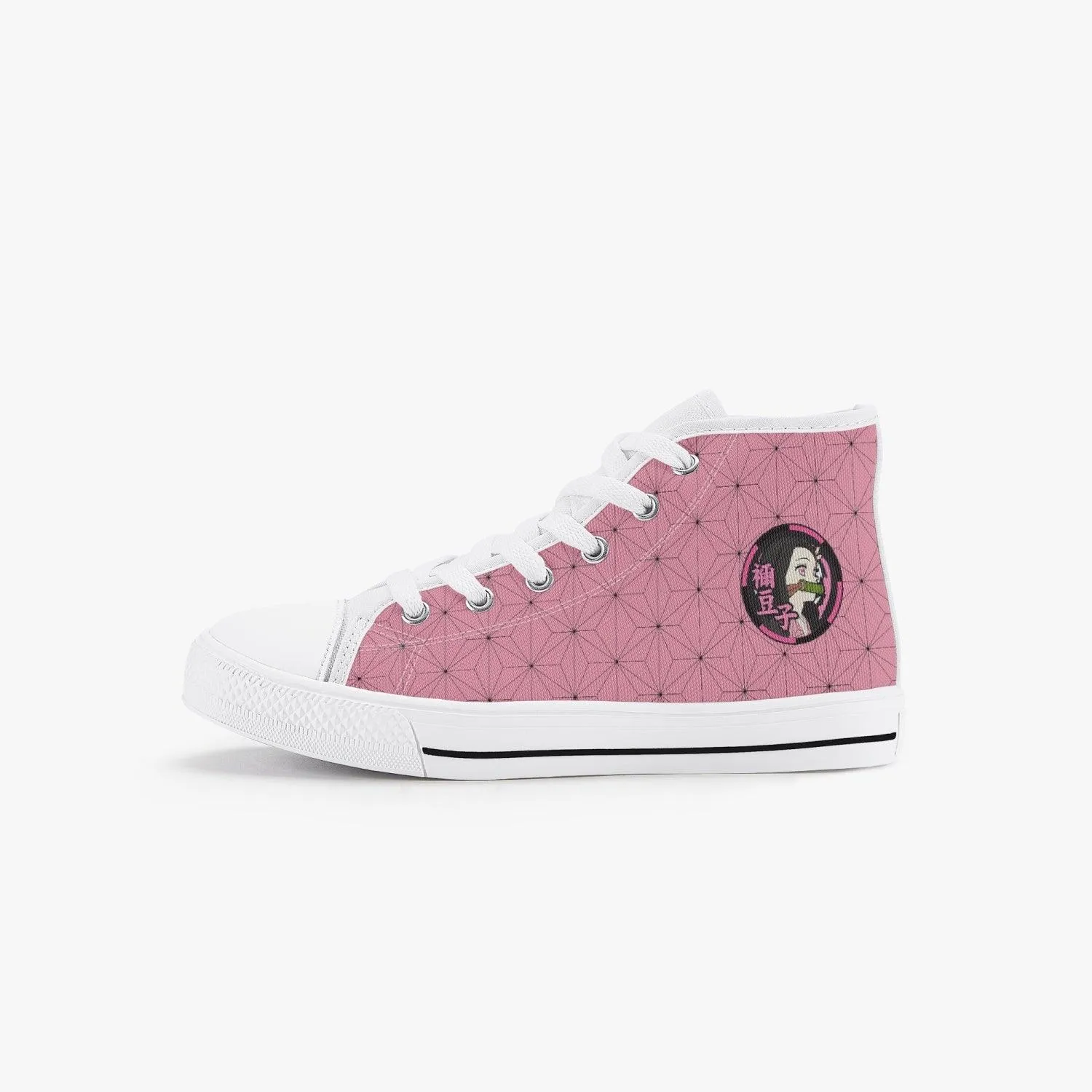 Demon Slayer Nezuko Kamado Kid’s High-Top Canvas Anime Shoes