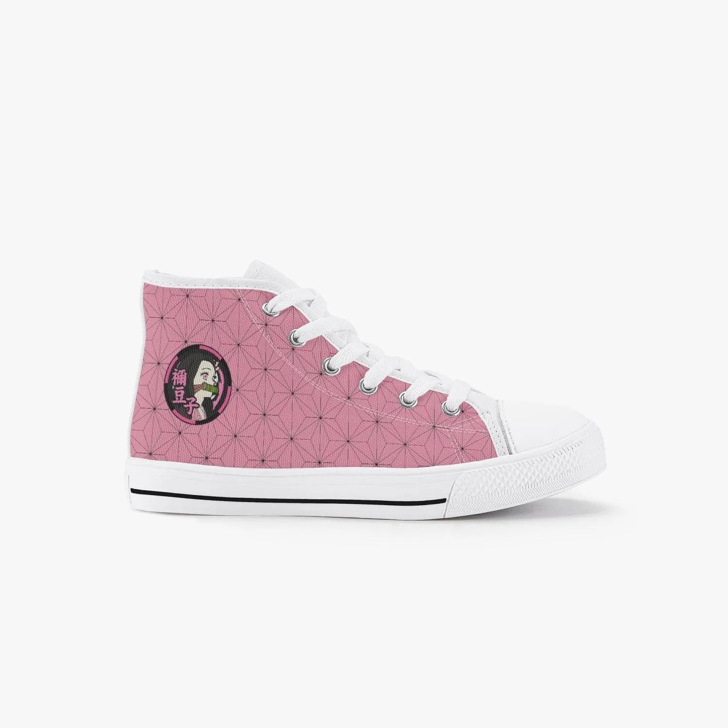 Demon Slayer Nezuko Kamado Kid’s High-Top Canvas Anime Shoes