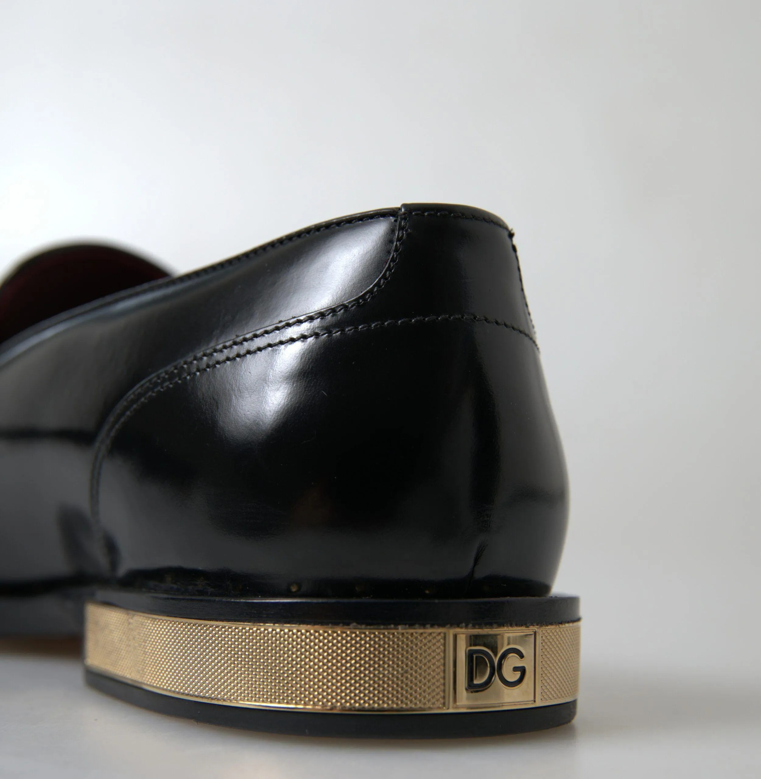 Dolce & Gabbana Black Leather Loafers Tassel  Shoes