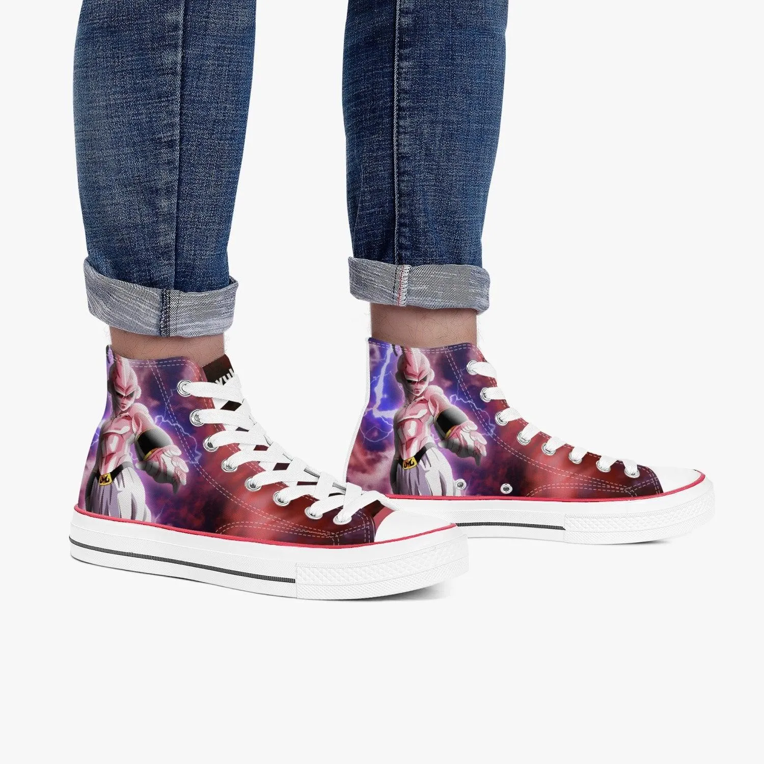 Dragonball Z Majin Buu A-Star High White Anime Shoes