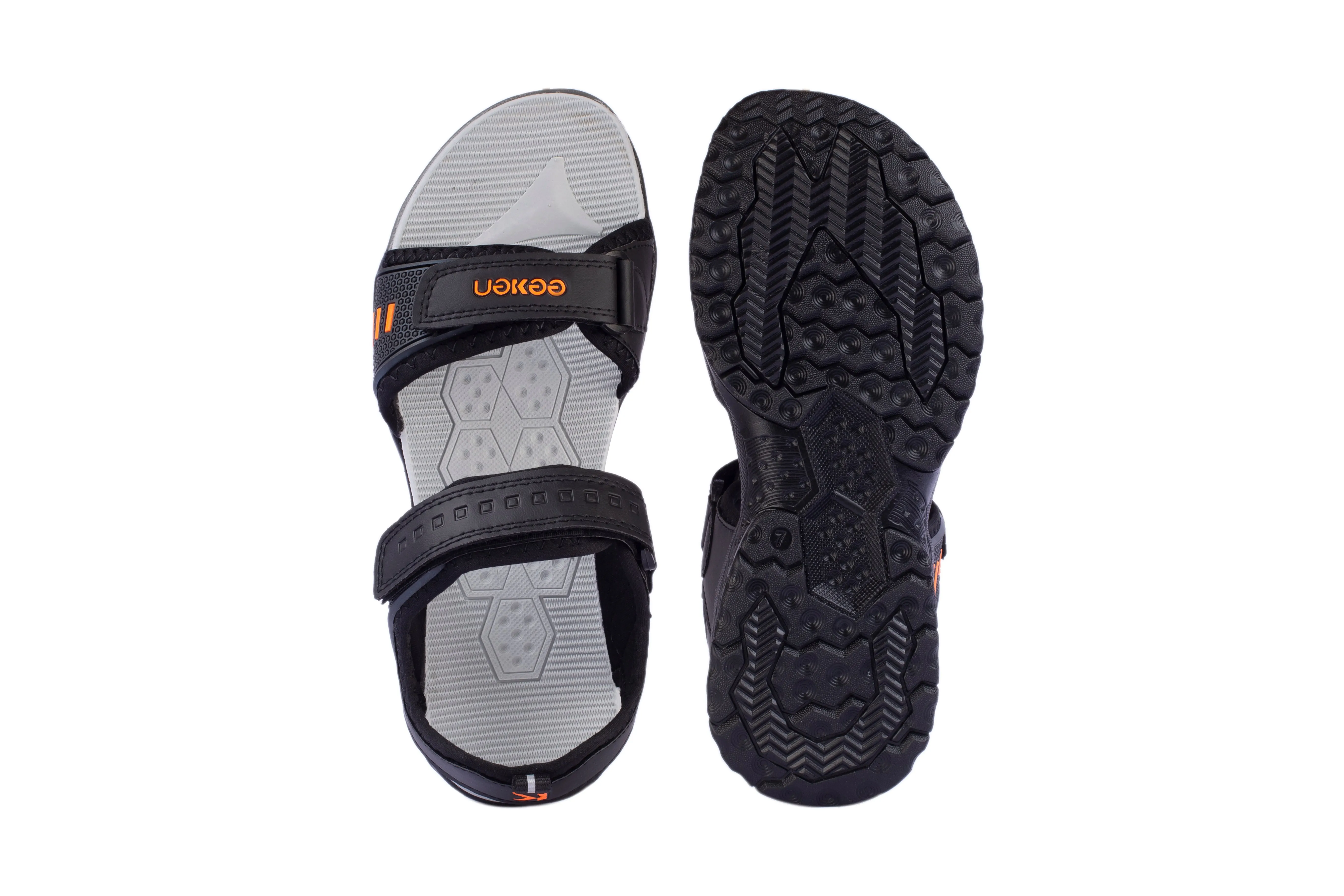 Eeken ESDG1003 Black And Orange  Lightweight Anti-Skid Casual Sandals For Men
