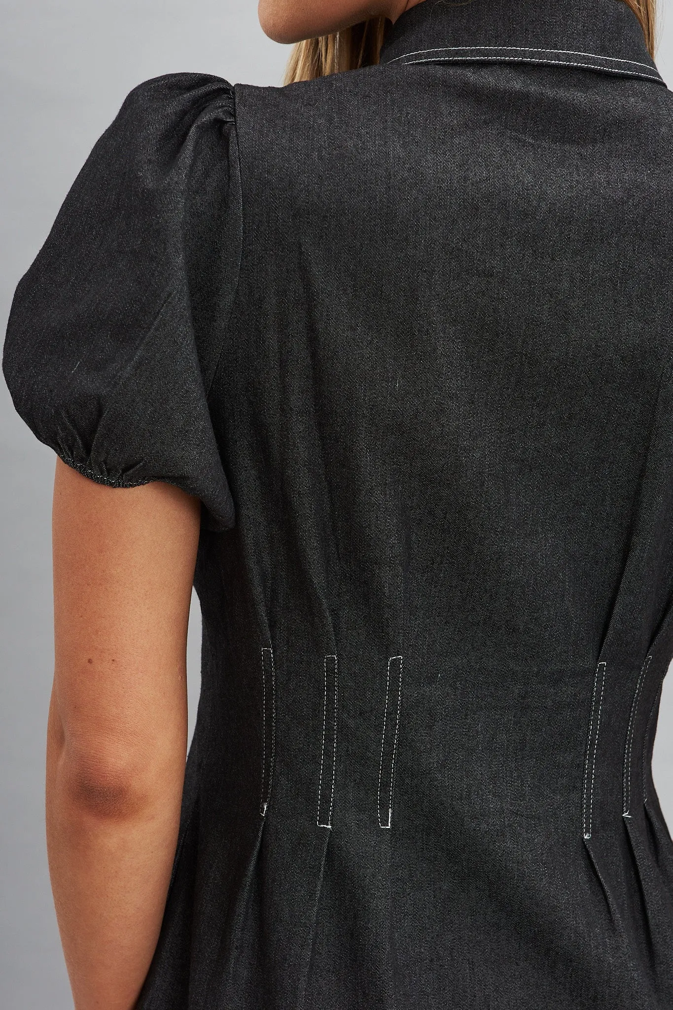 Elite Midi Shirt Dress In Black
