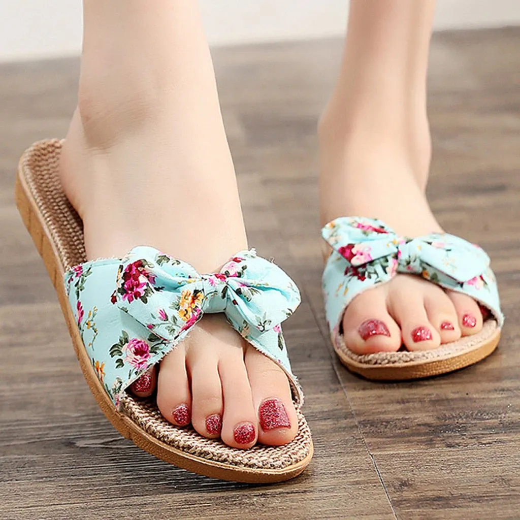 Floral Beach Slippers
