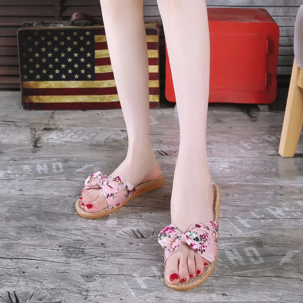 Floral Beach Slippers