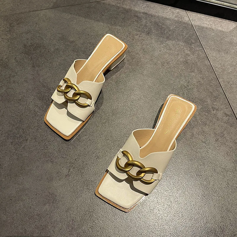 French Sandals With One Word In Temperament | Brodtica.com