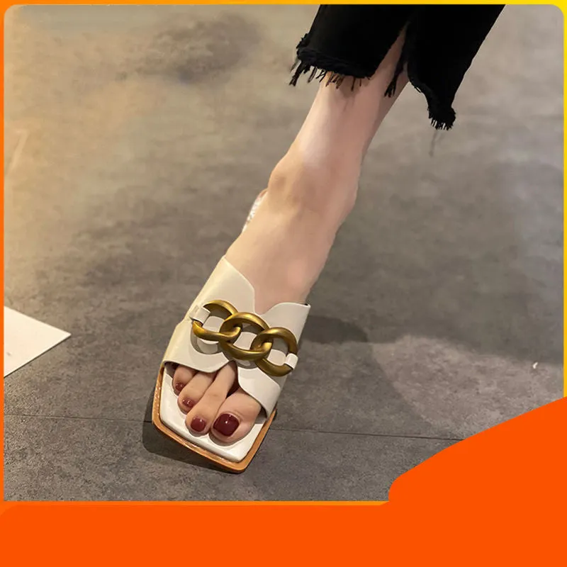 French Sandals With One Word In Temperament | Brodtica.com