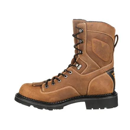 Georgia Men's 8" Comfort Core Low Heel Logger Work Boot - Brown GB00122