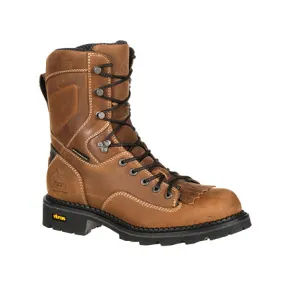 Georgia Men's 8" Comfort Core Low Heel Logger Work Boot - Brown GB00122