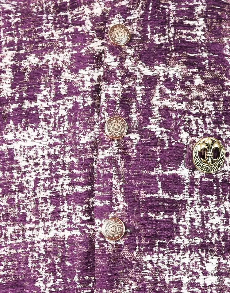 Grey Self Printed Nehru Jacket