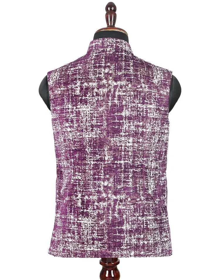 Grey Self Printed Nehru Jacket