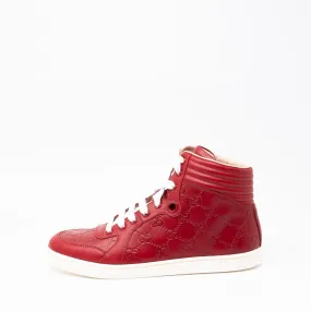 Gucci Red High Top Sneakers 38
