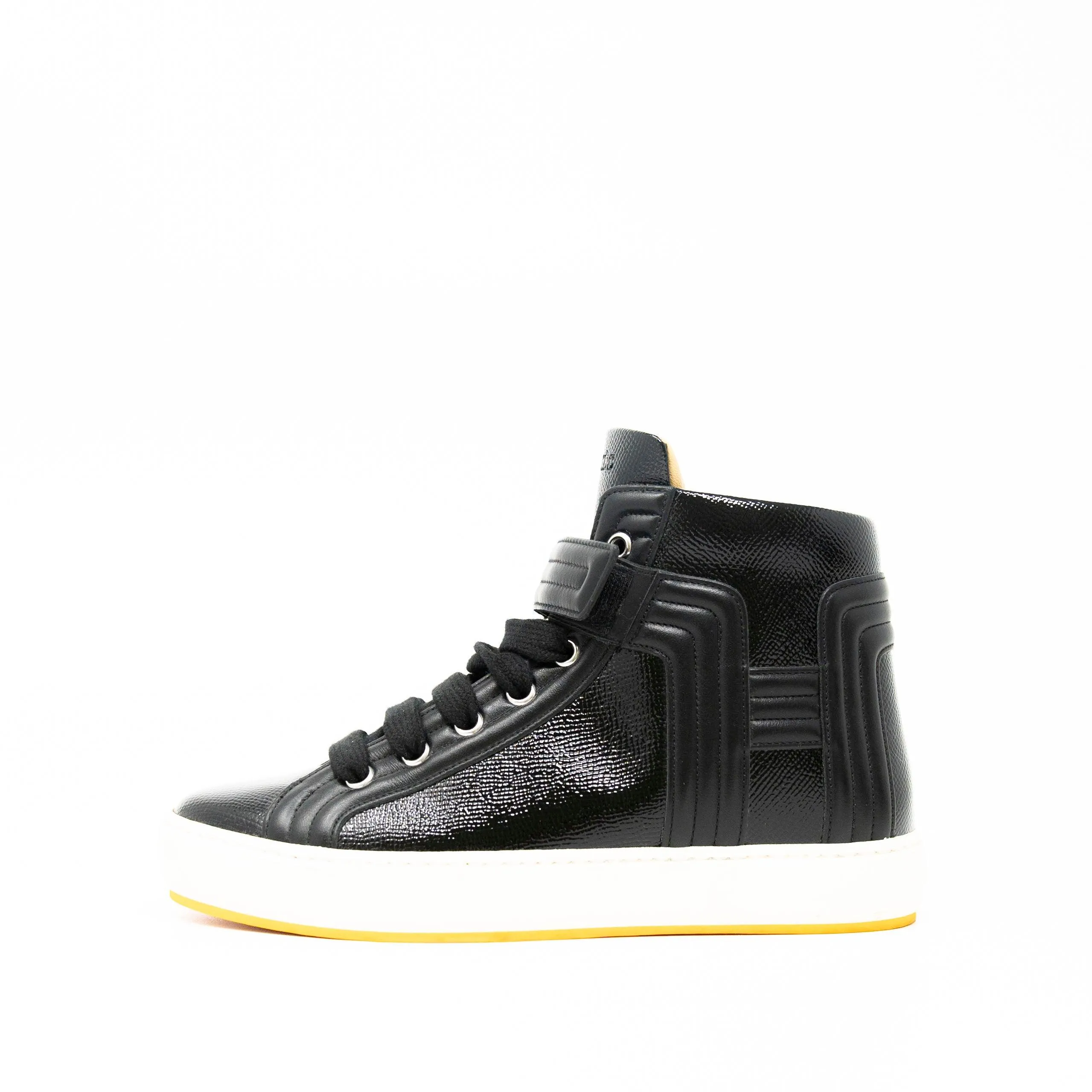 Hermes Noir Lions High-Top Sneakers 36.5