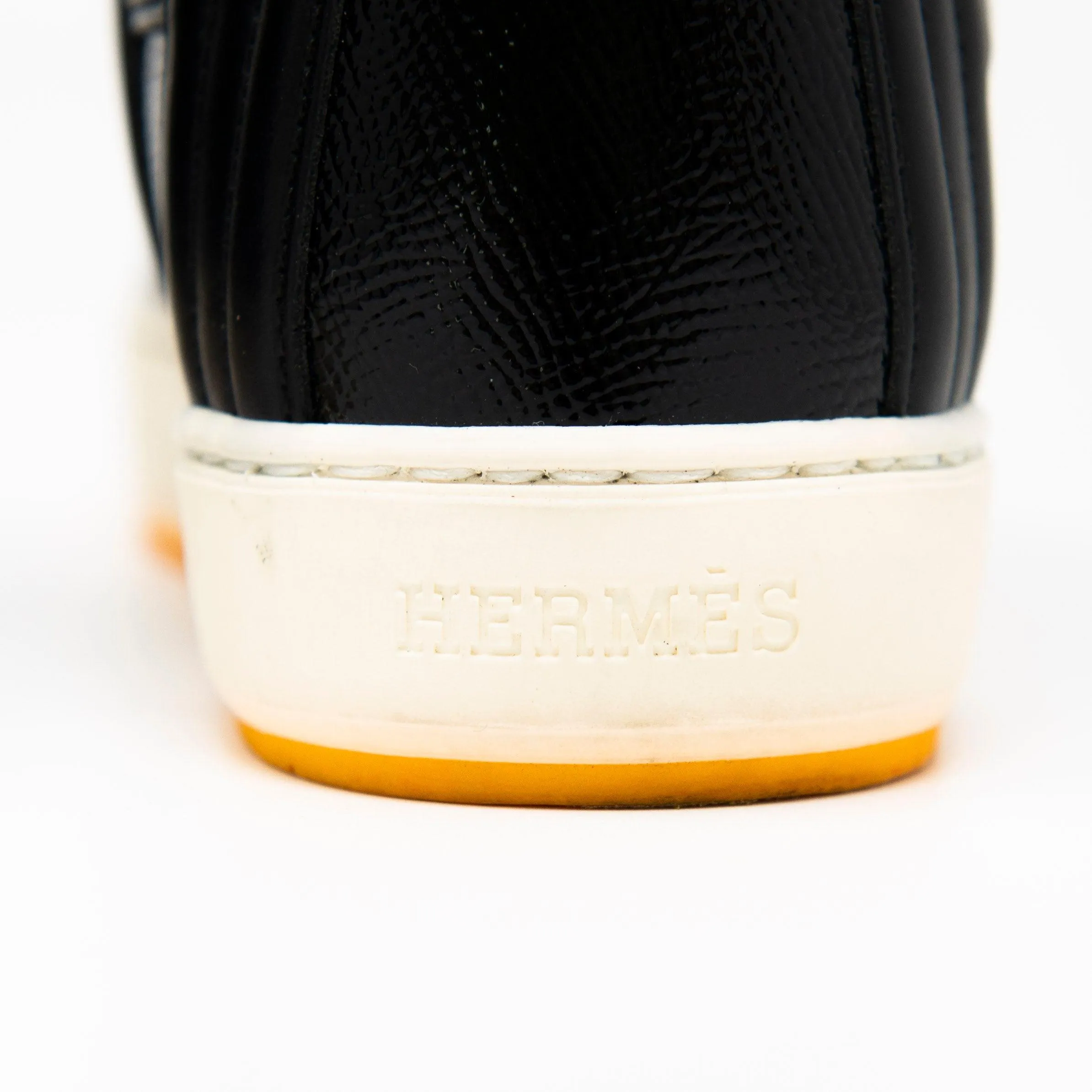 Hermes Noir Lions High-Top Sneakers 36.5