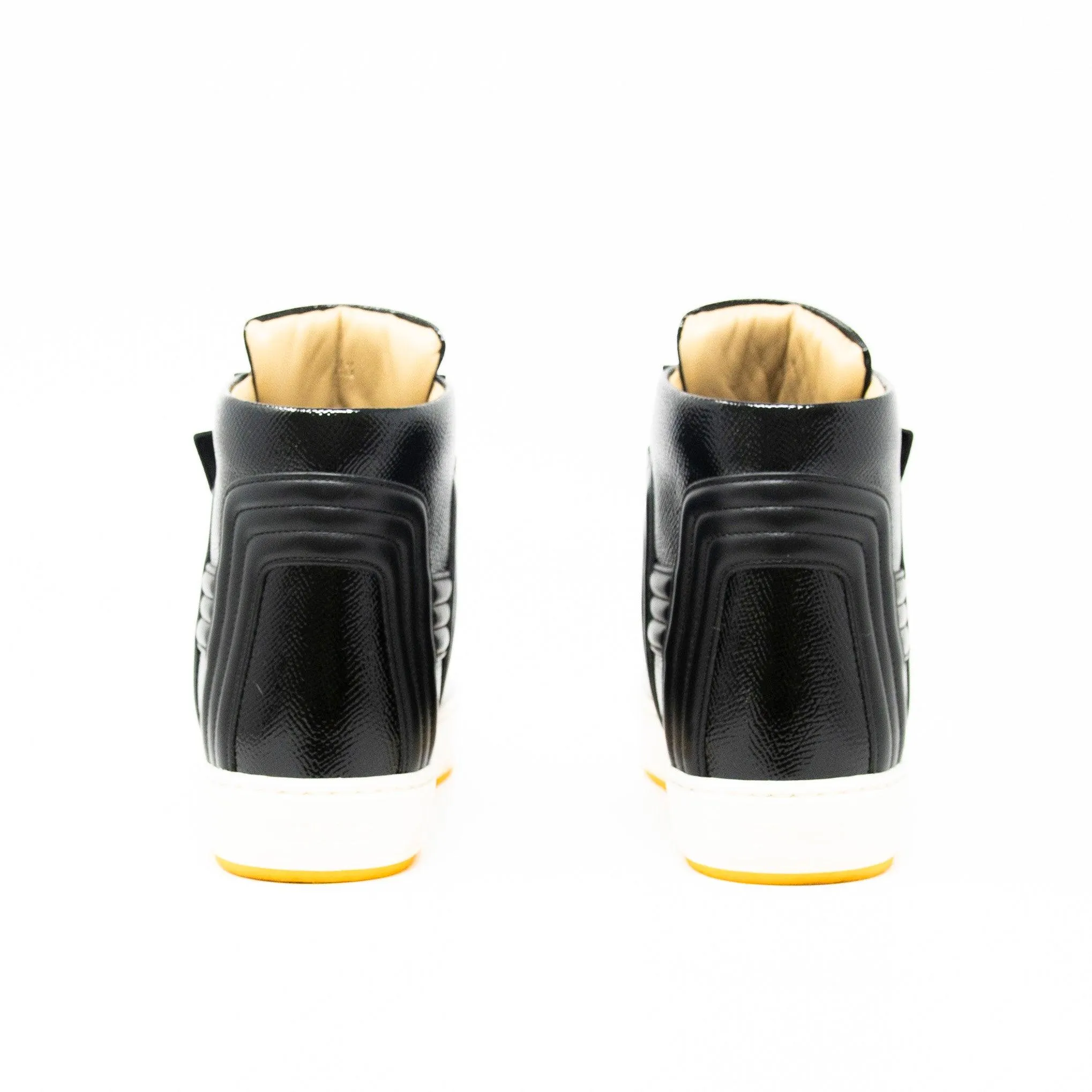 Hermes Noir Lions High-Top Sneakers 36.5