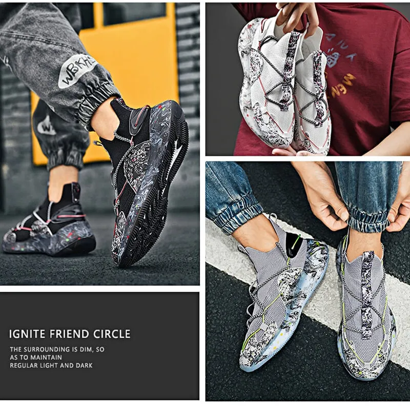 INFINIT Blaze Spectre breathable high top sneakers