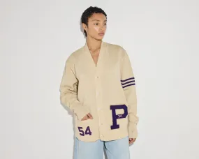 IVORY VARSITY CARDIGAN