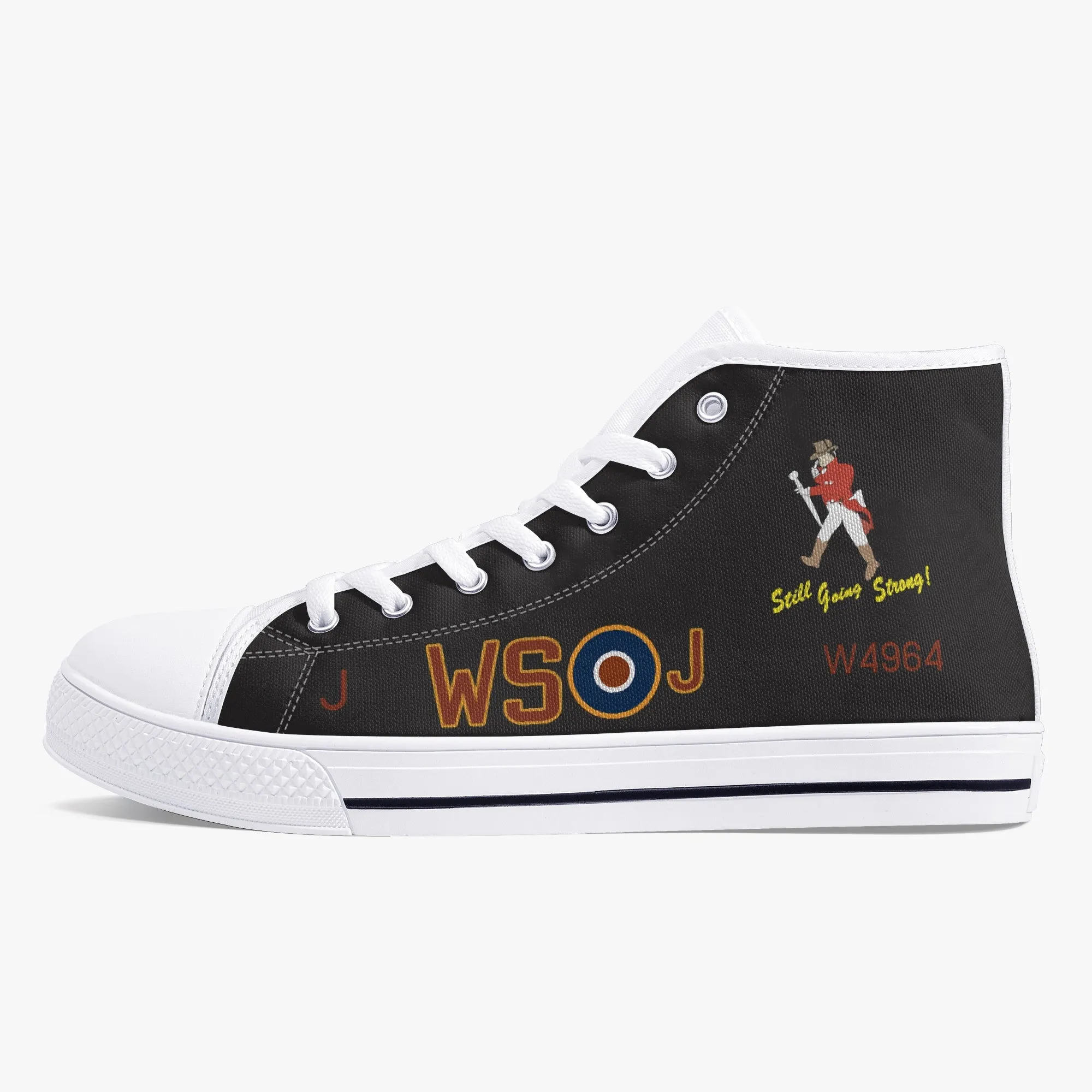 Lancaster "J" for Johnnie High Top Canvas Shoes (Black)