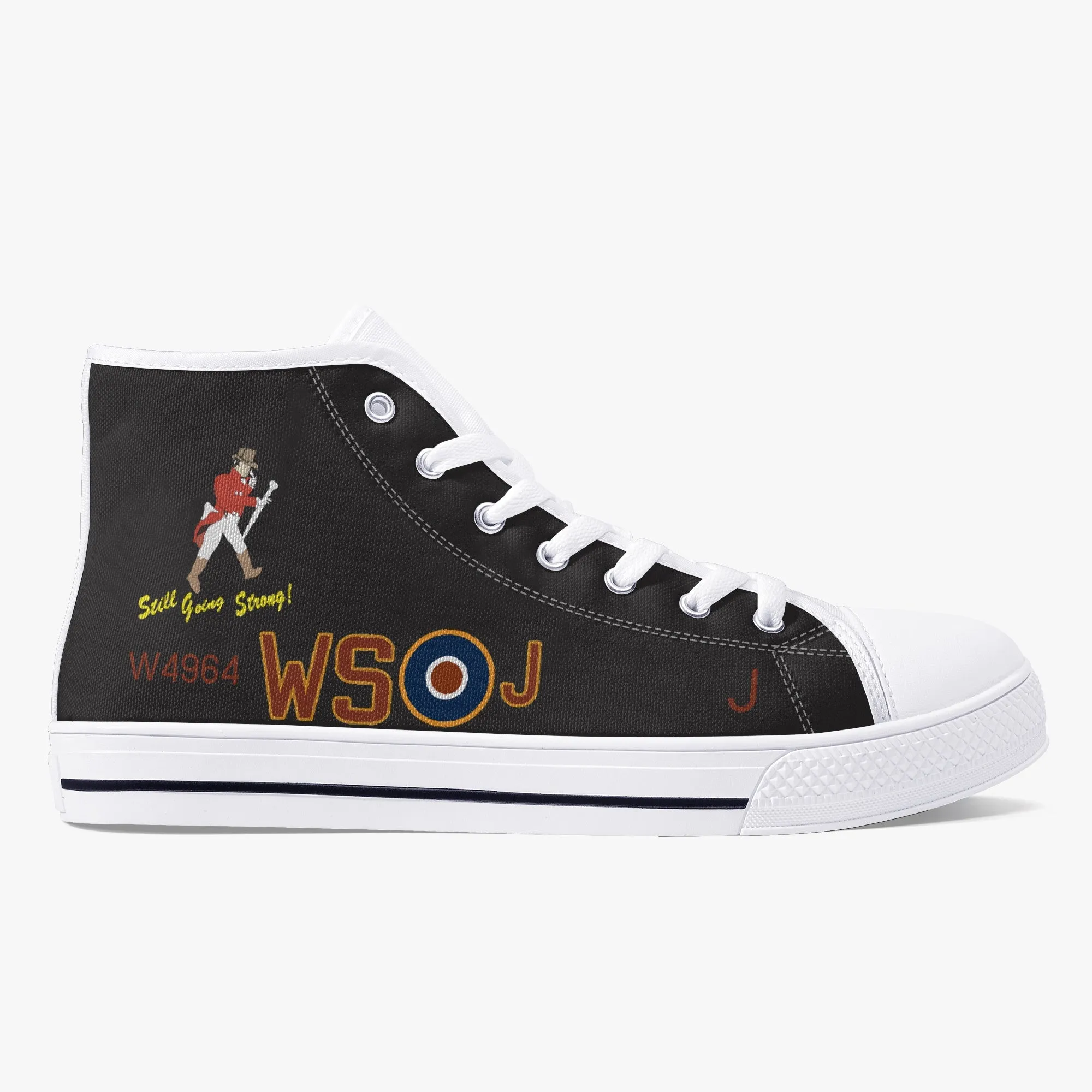 Lancaster "J" for Johnnie High Top Canvas Shoes (Black)