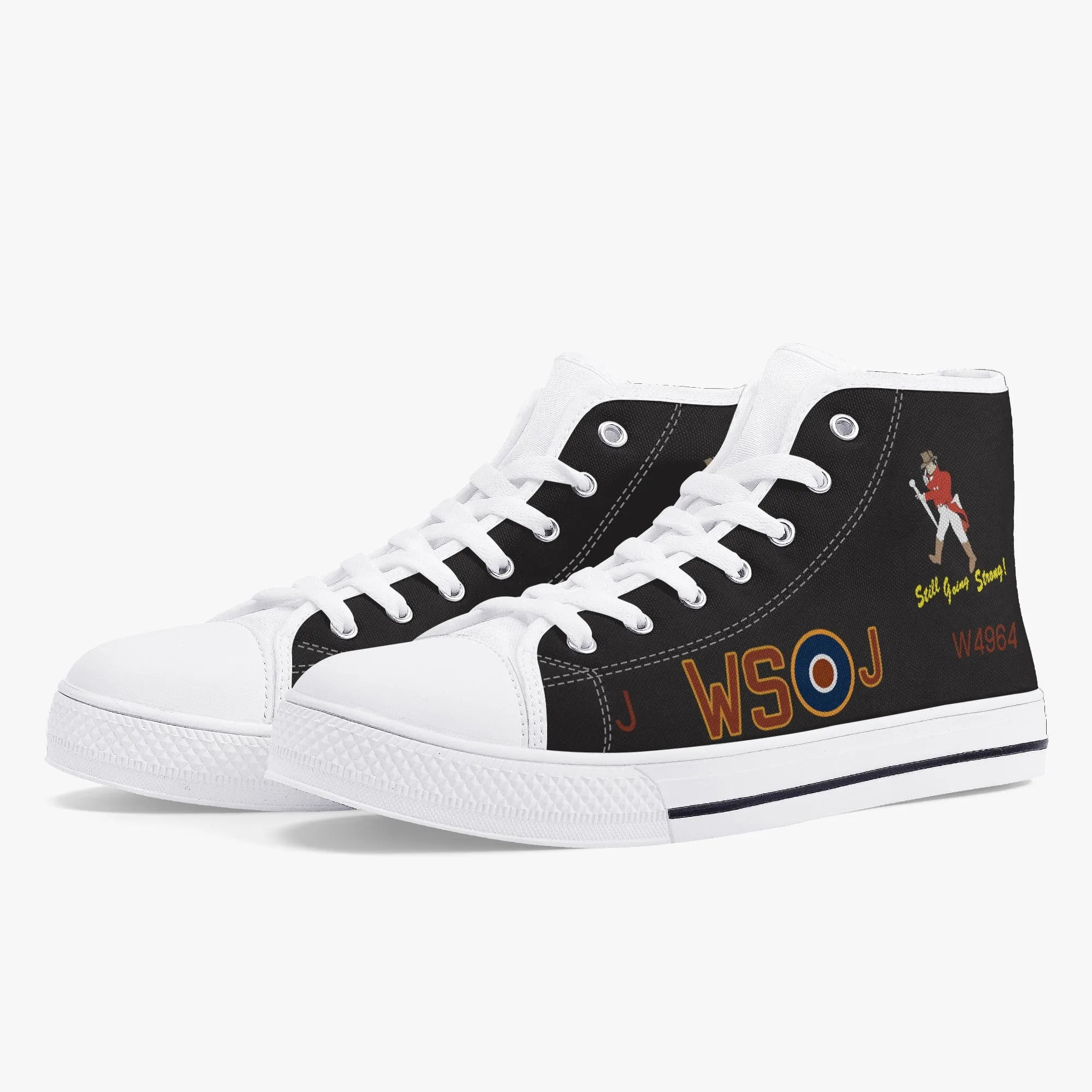 Lancaster "J" for Johnnie High Top Canvas Shoes (Black)