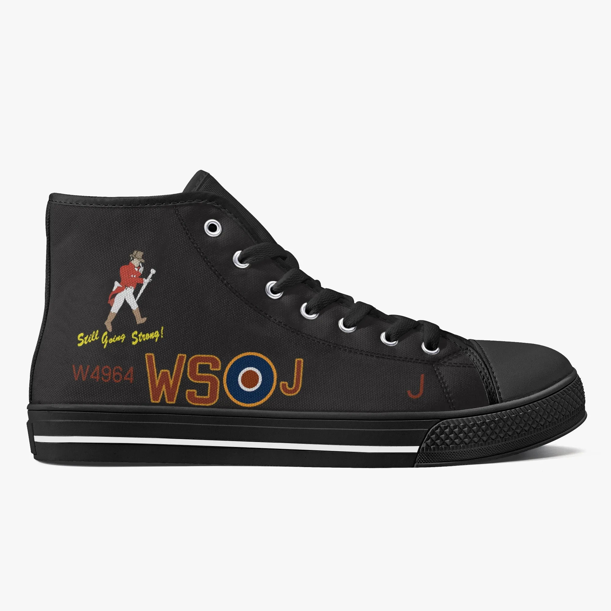 Lancaster "J" for Johnnie High Top Canvas Shoes (Black)