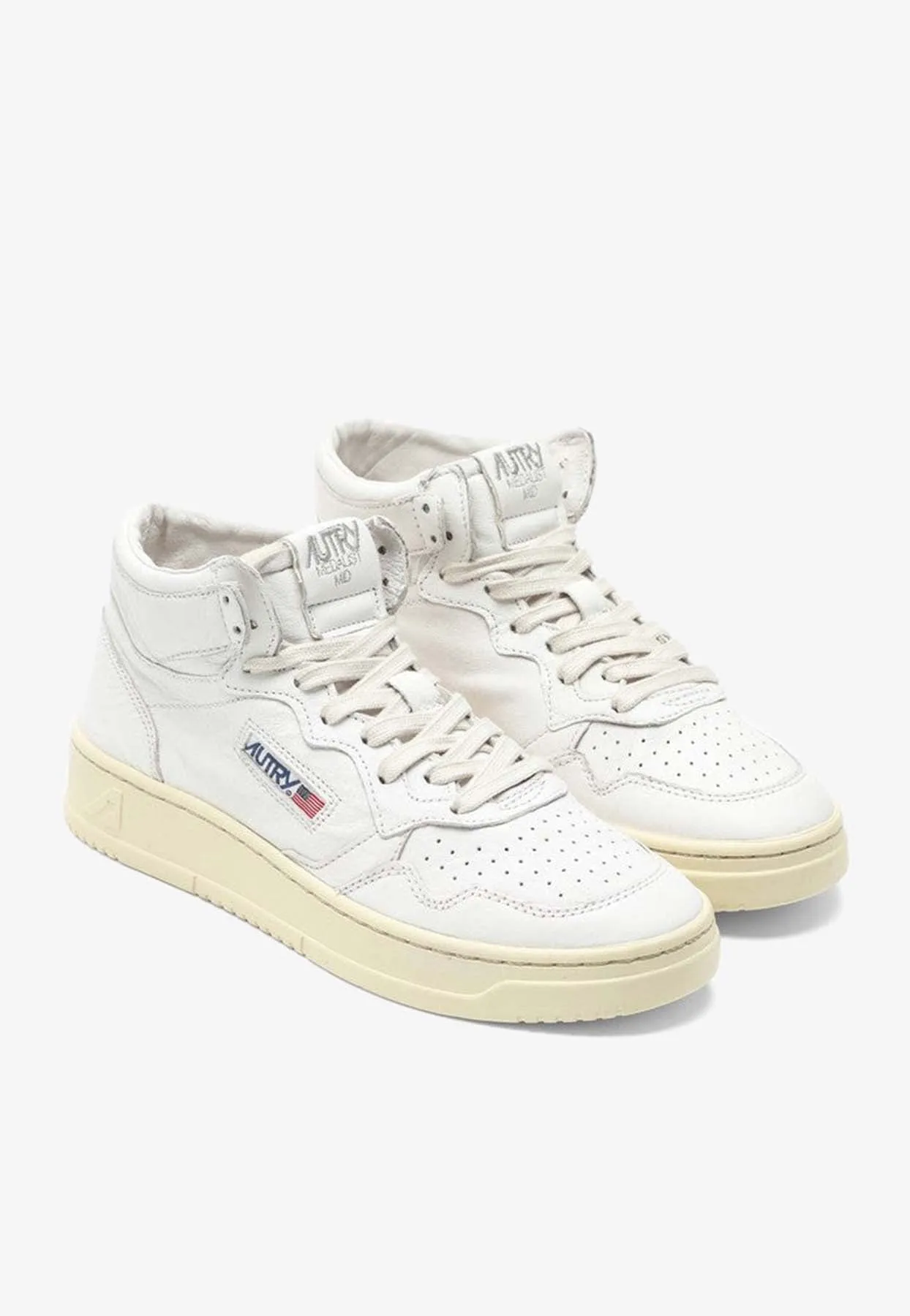 Leather High-Top Sneakers