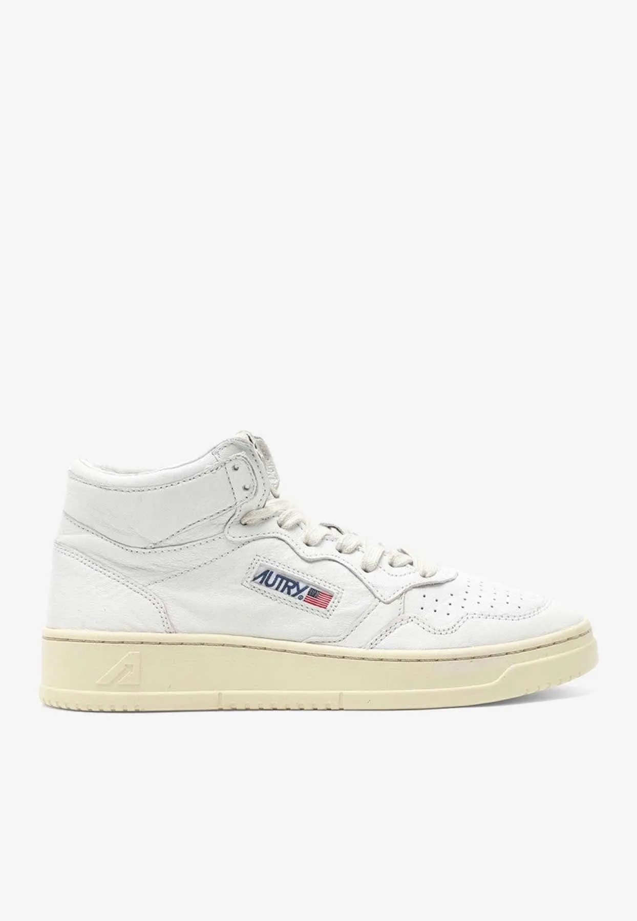 Leather High-Top Sneakers
