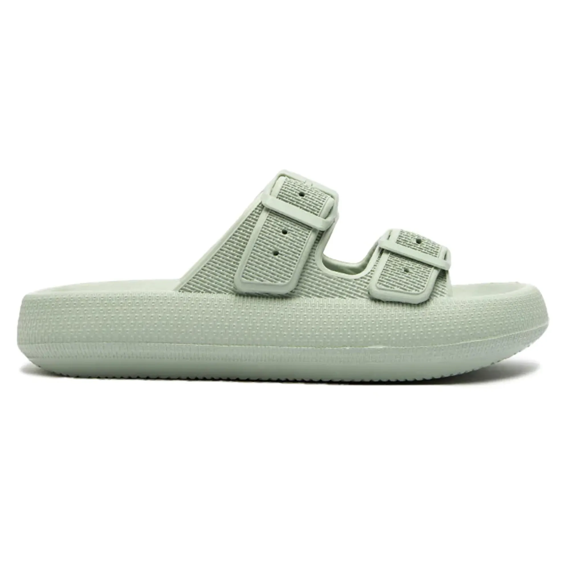 Lightweight EVA Platform Sandals Double Straps Lime