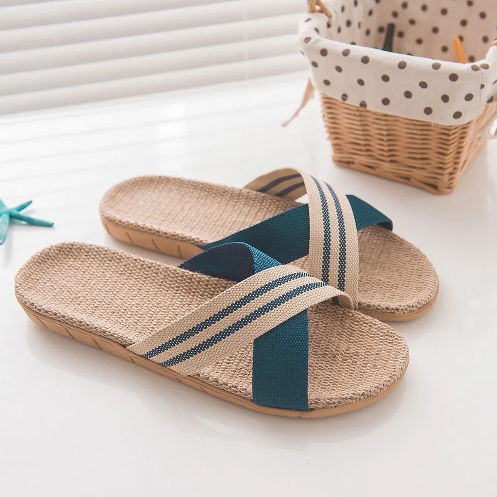 Linen Beach non-slip slippers