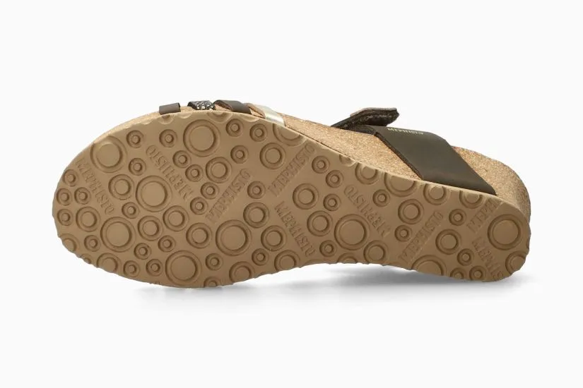 Lucia Lightweight Walking Wedge Sandal in Khaki
