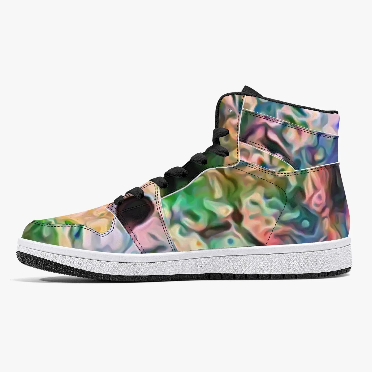 Lurian Wobble Psychedelic Split-Style High-Top Sneakers
