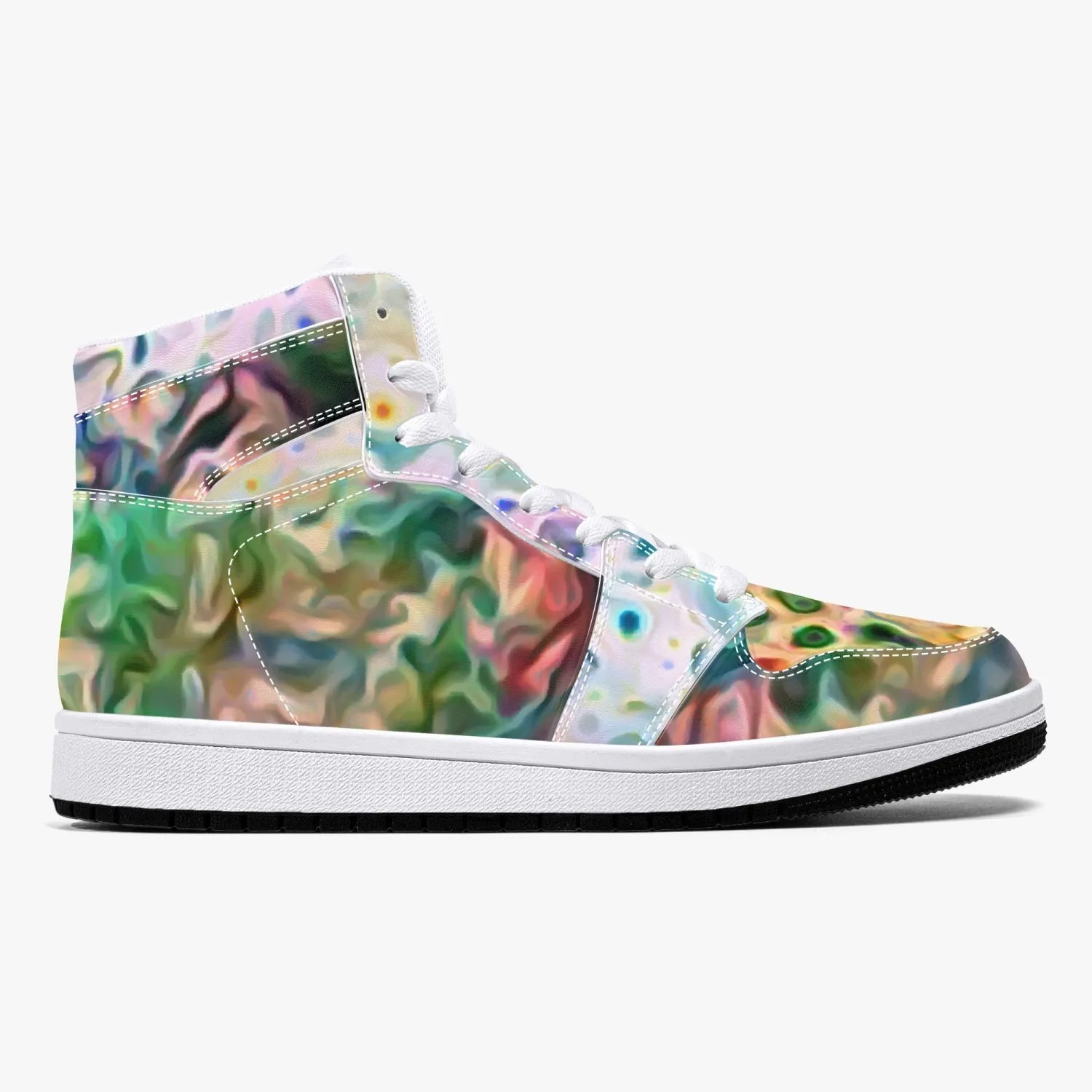 Lurian Wobble Psychedelic Split-Style High-Top Sneakers