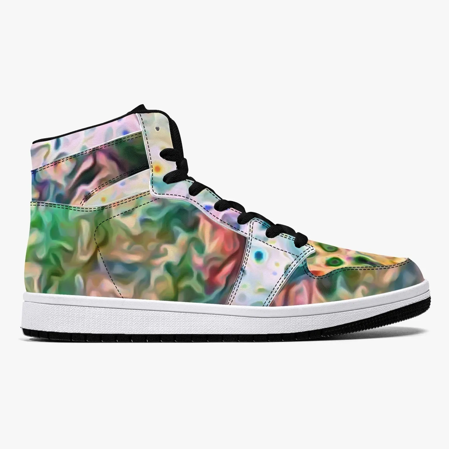 Lurian Wobble Psychedelic Split-Style High-Top Sneakers