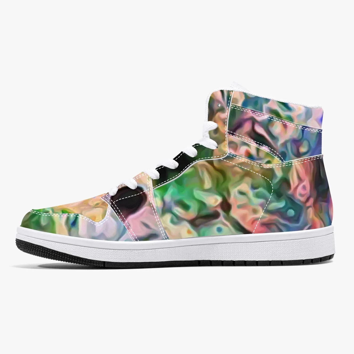 Lurian Wobble Psychedelic Split-Style High-Top Sneakers