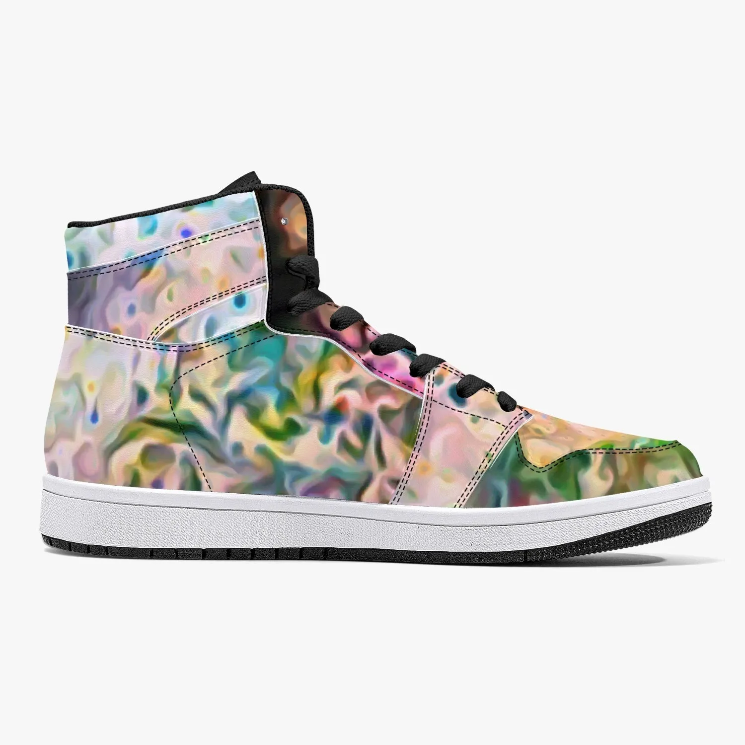 Lurian Wobble Psychedelic Split-Style High-Top Sneakers